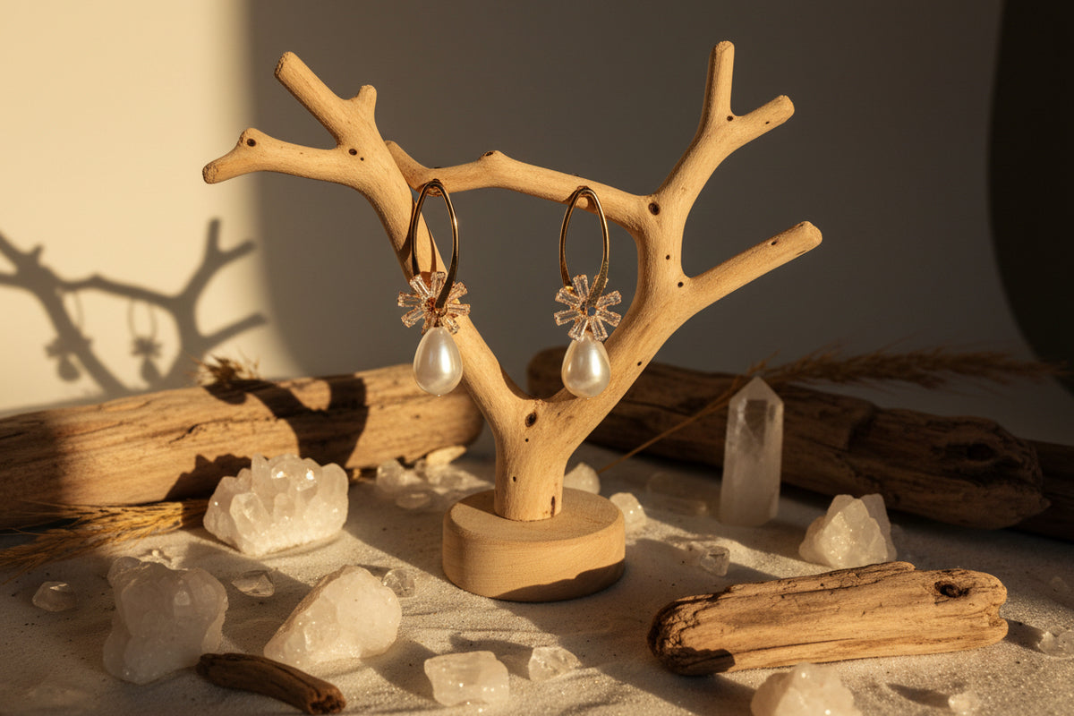 Celeste Pearl Drop Earrings
