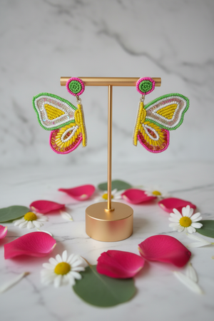 Gold Papillon Butterfly Earrings from Azvera Studio jewelry collection, featuring delicate butterfly design and intricate craftsmanship.