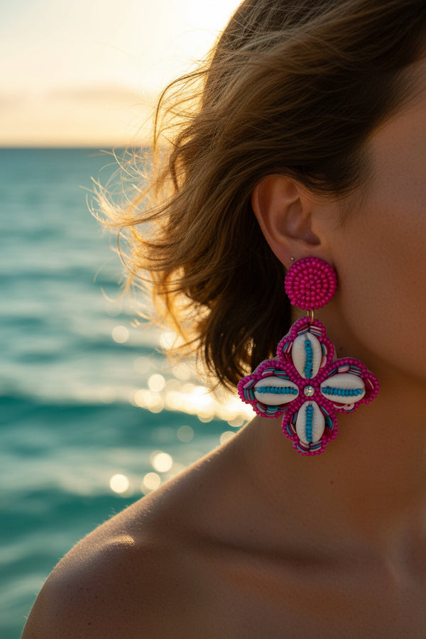 Shella Cowrie Drop Earrings