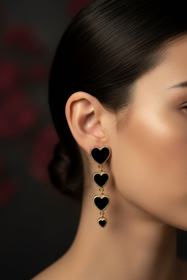 Silver Amour Drop Earrings from Azvera Studio featuring elegant teardrop design with intricate detailing.