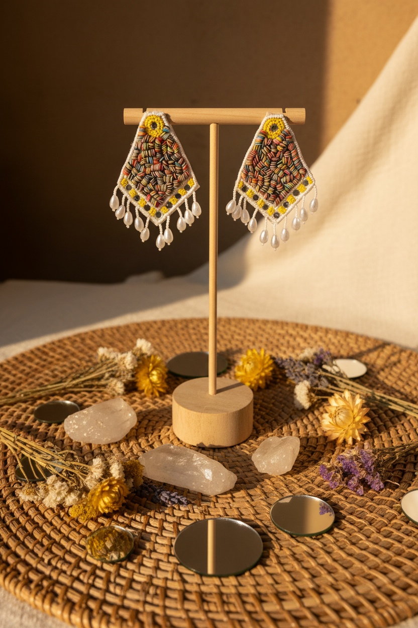 Mosaic Drop Earrings